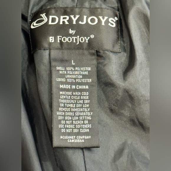 Footjoy Dryjoys Pants Mens Black Waterproof Golf Lined Rain Pants Size Large - Picture 8 of 12